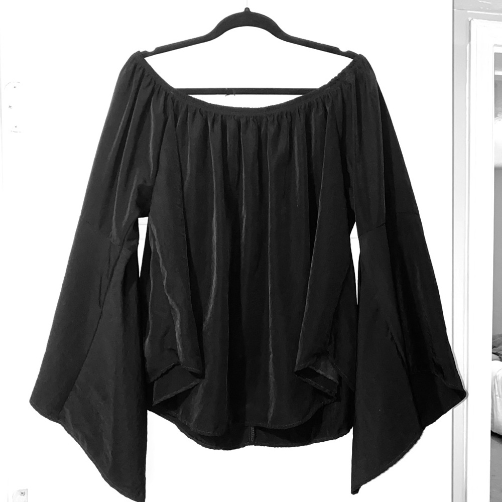 Off-The-Shoulder Bell Sleeve Top